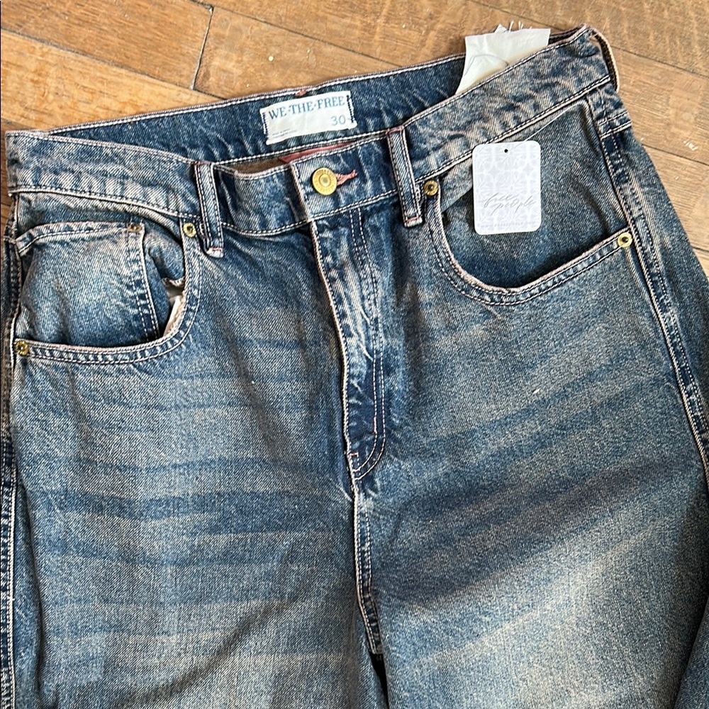 We The Free, Free People High Rise Wide Leg Gia Jeans Size 30 NWT